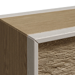 ТВ тумба 2 двери и 2 ящика с подсветкой на рельефном фасаде Warm Industrial варинант исполнения - 7 | Loft Concept в Липецке