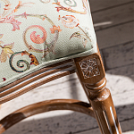 Барный стул из массива бука светло-зеленый с растительным орнаментом Raffael Angel Green Bar stool варинант исполнения - 2 | Loft Concept в Липецке