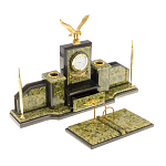 Настольный письменный набор из змеевика  и бронзы с декором в виде орла в подарочной упаковке Successful Leader варинант исполнения - 2 | Loft Concept в Липецке