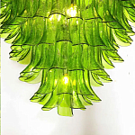 Люстра из семи ярусов зеленого стекла Independence варинант исполнения - 4 | Loft Concept в Липецке