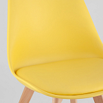 Стул с основой из пластика и мягким сиденьем Arvika Yellow варинант исполнения - 7 | Loft Concept в Липецке