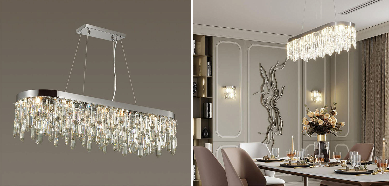 Люстра Crystal Polyhedrons Linear Chrome Люстра Crystal Polyhedrons Linear Chrome - Loft-Concept в Липецке