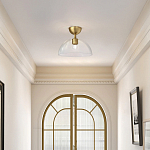 Потолочный светильник с широким полусферическим плафоном из прозрачного стекла Alora Mood варинант исполнения - 7 | Loft Concept в Липецке