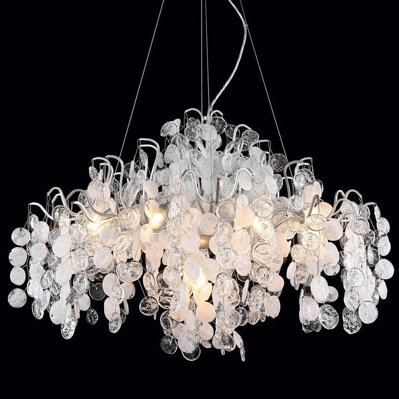 Люстра FAIRYTREE Chandelier 9 Белый Серебряный Прозрачное Стекло Люстра FAIRYTREE Chandelier 9 Белый Серебряный Прозрачное Стекло в Липецке | Loft Concept