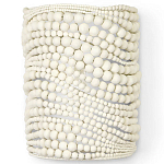 Настенный бра декорированный деревянными белыми круглыми бусинами White Wooden Beads Wall Lamp варинант исполнения - 1 | Loft Concept в Липецке