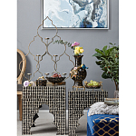 Блюдо черного цвета из фрафора на бронзовых ножках Eden Garden porcelain and bronze варинант исполнения - 6 | Loft Concept в Липецке