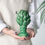 Статуэтка в виде артишока из зелёной керамики с глянцевыми лепестками Artichoke Decor  варинант исполнения - 4 | Loft Concept в Липецке