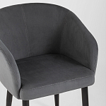 Мягкое кресло на металлических ножках Shaggy Dark Grey варинант исполнения - 5 | Loft Concept в Липецке