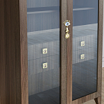 Дизайнерский шкаф витрина Elsa Dreams Walnut с 4-мя ящиками варинант исполнения - 4 | Loft Concept в Липецке