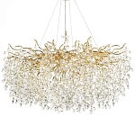 Люстра с хрустальными подвесками на металлических ветках Fairytree Light Gold Chandelier 18 варинант исполнения - 1 | Loft Concept в Липецке