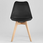 Стул с основой из пластика и мягким сиденьем Arvika Black варинант исполнения - 2 | Loft Concept в Липецке