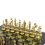 Шахматы Ренессанс из бронзы с доской из натурального камня Змеевик Decorative Thematic Chess варинант исполнения - 3 | Loft Concept в Липецке