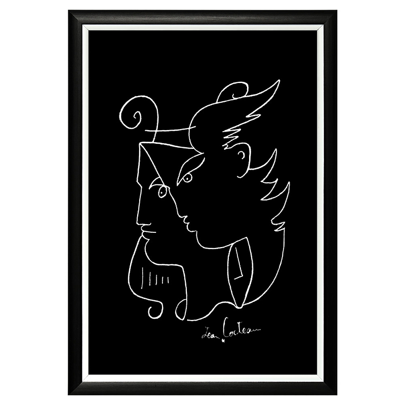 Постер White Silhouette Orpheus Poster Черный Белый Постер White Silhouette Orpheus Poster Черный Белый в Липецке | Loft Concept