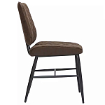 Стул с темно-коричневой обивкой из экокожи Benderson варинант исполнения - 2 | Loft Concept в Липецке