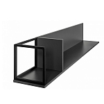 Полка навесная открытая цвета графит Strict Lines  варинант исполнения - 5 | Loft Concept в Липецке