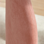 Обеденный стол со стеклянной столешницей и розовыми ножками с тканевой обивкой Wrigley варинант исполнения - 2 | Loft Concept в Липецке