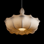 Подвесной светильник с белым фигурным абажуром и мягкими волнистыми краями Cloud Motion  варинант исполнения - 12 | Loft Concept в Липецке