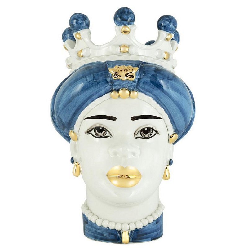Ваза Vase Moro Lady Medium New Blue Белый Голубой в Липецке | Loft Concept 