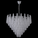 Люстра с подвесками из рифленного стекла в форме капель Textured Glass Chandelier варинант исполнения - 6 | Loft Concept в Липецке