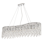 Люстра подвесная вытянутой формы с хрустальными подвесками Ludivine Lighting варинант исполнения - 1 | Loft Concept в Липецке