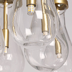 Люстра с 7-ю прозрачными плафонами из стекла в форме капли Lucid Rain  варинант исполнения - 10 | Loft Concept в Липецке