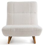 Кресло с обивкой букле Lino White  Boucle Armchair варинант исполнения - 2 | Loft Concept в Липецке