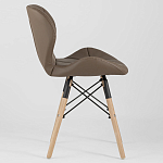 Стул с коричневым сиденьем из экокожи JEROEN варинант исполнения - 2 | Loft Concept в Липецке