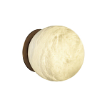 Настенно-потолочный светильник с плафоном в форме шара из алебастра Cryptocrystalline Stone варинант исполнения - 1 | Loft Concept в Липецке