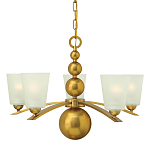 Люстра с матовыми конусными плафонами и декоративными элементами в форме шаров Hinkley варинант исполнения - 1 | Loft Concept в Липецке