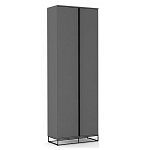 Двухдверный шкаф цвета графит Strict Lines варинант исполнения - 1 | Loft Concept в Липецке