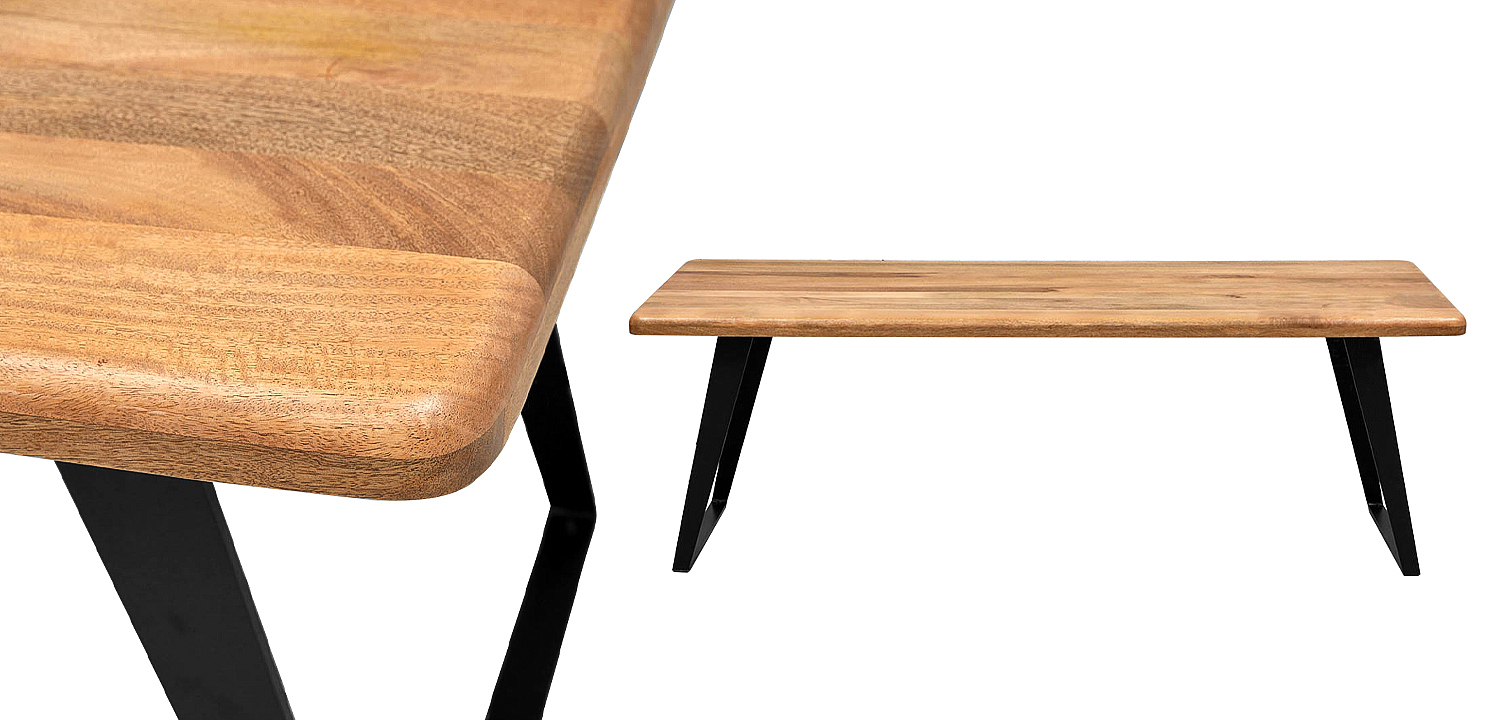 Обеденный стол с деревянной столешницей Ramu Wood Dinner Table Обеденный стол с деревянной столешницей Ramu Wood Dinner Table - Loft-Concept в Липецке