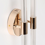 Бра с круглым основанием золотого цвета и двумя вертикальными плафонами Hex Scaffold варинант исполнения - 4 | Loft Concept в Липецке