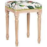 Банкетка из натурального бука золотистая с изображением птиц и цветов Blooming Bird варинант исполнения - 2 | Loft Concept в Липецке