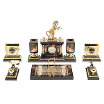 Настольный письменный набор из яшмы и долерита с декором в виде коня Manager Organizer варинант исполнения - 1 | Loft Concept в Липецке