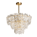 Люстра многоярусная с объемными прозрачными цветами Hanging Flowers варинант исполнения - 2 | Loft Concept в Липецке