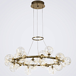 Дизайнерская кольцевая люстра с гирляндой внутри стеклянных сферических плафонов Iona Garland Chandelier 25 варинант исполнения - 2 | Loft Concept в Липецке