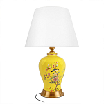 Настольная лампа желтая с изображением птиц Slip Away варинант исполнения - 1 | Loft Concept в Липецке