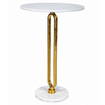 Кофейный столик с белой мраморной столешницей Clipper варинант исполнения - 1 | Loft Concept в Липецке