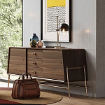 Дизайнерский комод трапециевидной формы с ручками и основанием золотого цвета Armaria варинант исполнения - 1 | Loft Concept в Липецке