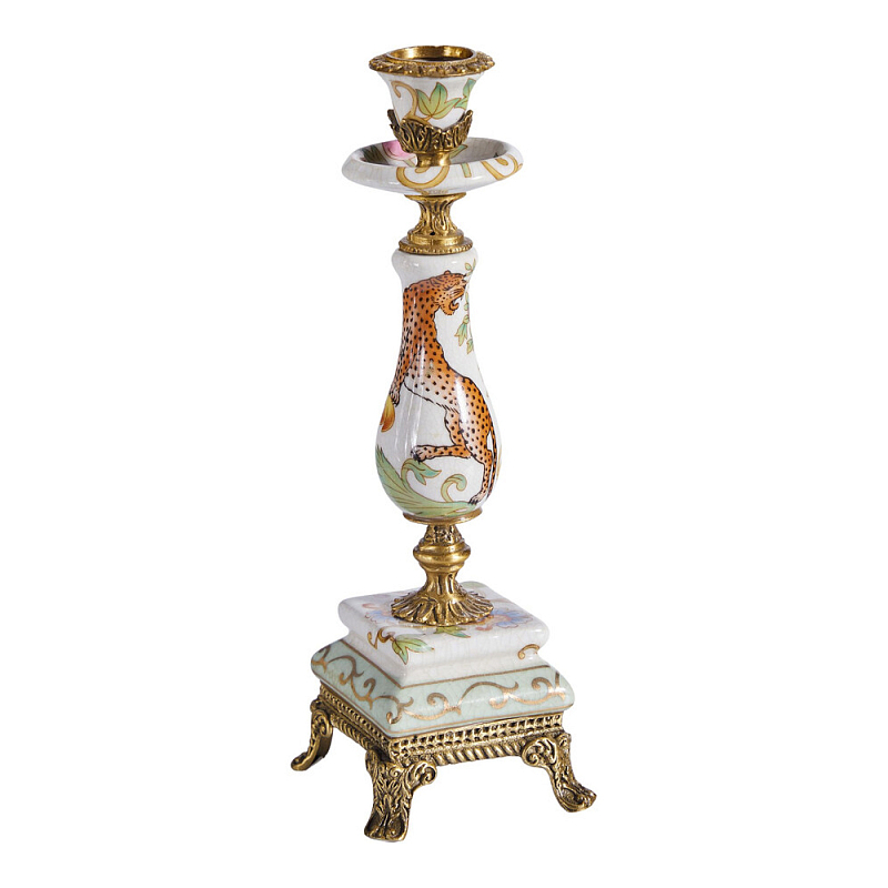 Подсвечник с растительным и животным дизайном Centennial Garden Мульти Бронза в Липецке | Loft Concept 