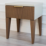 Тумба прикроватная коричневая с белой столешницей Harper Line варинант исполнения - 1 | Loft Concept в Липецке