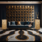 Торшер прямоугольный из натурального камня Calcite Geometry варинант исполнения - 11 | Loft Concept в Липецке