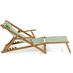 Шезлонг из акации и ткани Venezuela варинант исполнения - 5 | Loft Concept в Липецке