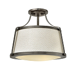 Потолочный светильник со светлым текстильным абажуром Hinkley варинант исполнения - 1 | Loft Concept в Липецке