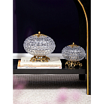 Конфетница из прозрачного рельефного стекла Eden Garden варинант исполнения - 6 | Loft Concept в Липецке