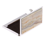 Визитница карманная металлическая с накладкой из натурального камня Агат Stone Business Card Holders  варинант исполнения - 3 | Loft Concept в Липецке