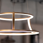 Люстра золотого цвета с 2-мя светодиодными кольцами Eurofase варинант исполнения - 9 | Loft Concept в Липецке