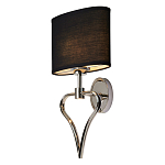 Бра для ванных комнат с черным тканевым абажуром овальной формы и декоративной вставкой в форме сердца Elstead Lighting варинант исполнения - 1 | Loft Concept в Липецке