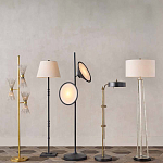 Торшер черный с 2-мя большими лампами Black Diffusers варинант исполнения - 2 | Loft Concept в Липецке