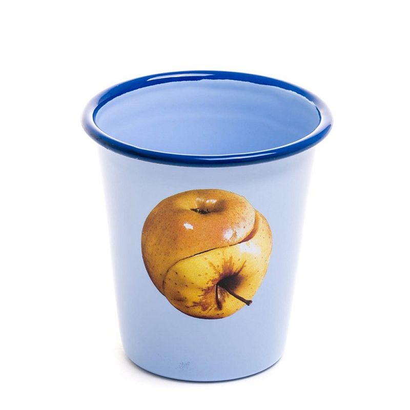 Стакан Seletti Enamel Apple Голубой Бежевый Стакан Seletti Enamel Apple Голубой Бежевый в Липецке | Loft Concept